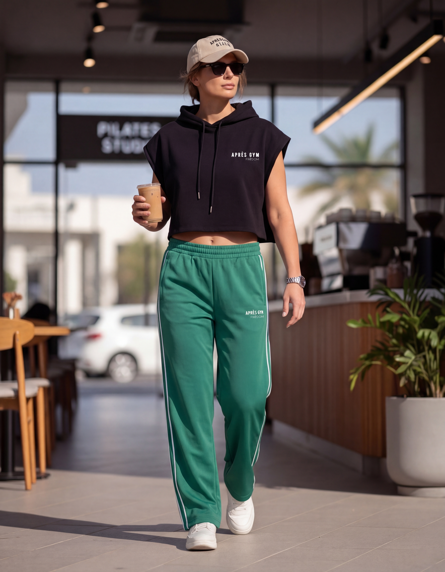 The Après-Gym Sleeveless Crop Hoodie