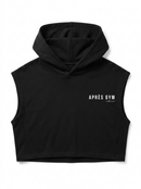 The Après-Gym Sleeveless Crop Hoodie
